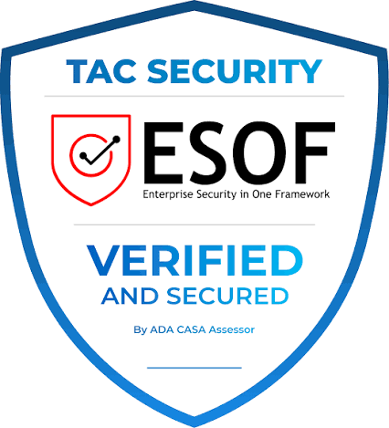 TAC Security ESOF Shield — Verified and Secured by ADA CASA Assessor